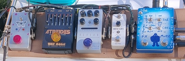First half of the pedalboard