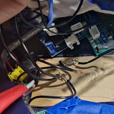 the main cavity of the Ric with some of the circuits laid out but not yet wired